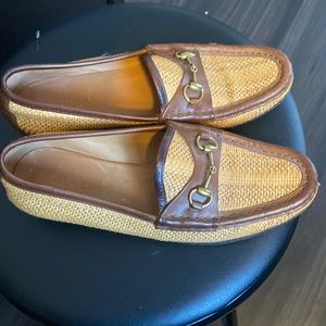 Womens Gucci Straw loafers